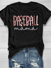 Camiseta de manga corta con estampado de Baseball Mama
